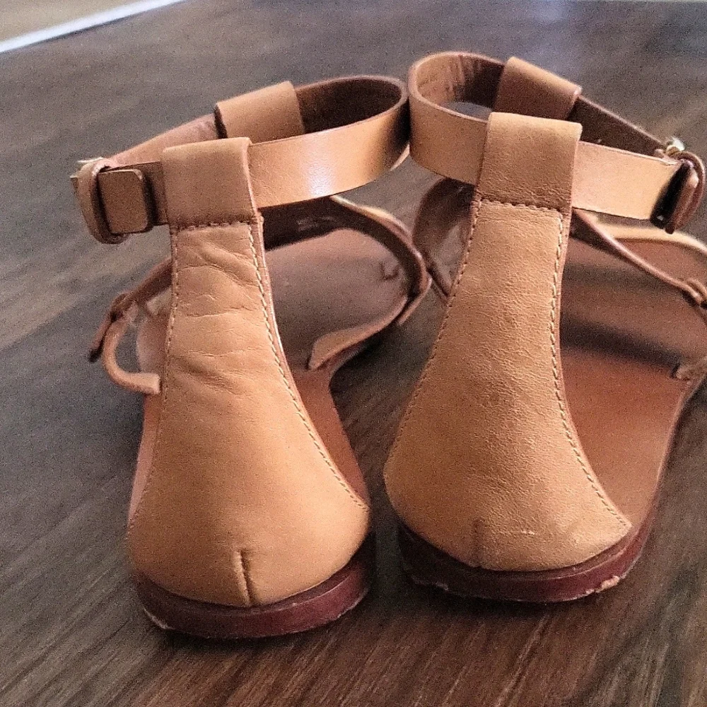 Tory Burch Zoey Leather Logo Sandal Size 8M